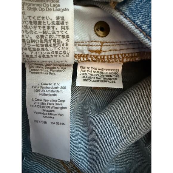 NWT J.Crew Wide-Leg Full-Length Jeans Sz 34 Light Wash High Rise Stretch - Picture 6 of 10